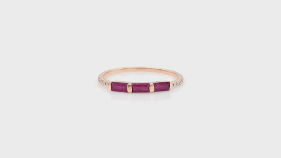 Load and play video in Gallery viewer, Gemstone Band Ring
