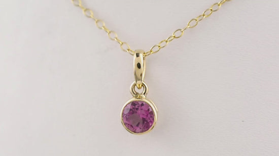 Load and play video in Gallery viewer, Buy Pink Tourmaline Pendant
