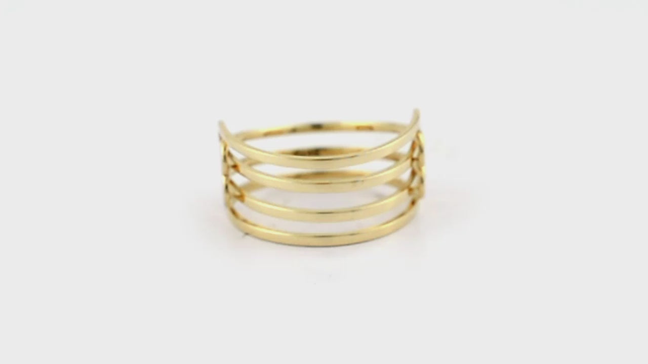 Load and play video in Gallery viewer, Detachable Plain Gold Ring In 14k Real Yellow Gold Hallmarked Everyday Ring
