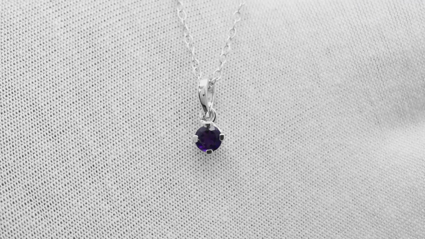 Load and play video in Gallery viewer, Buy Amethyst Solitaire Pendant
