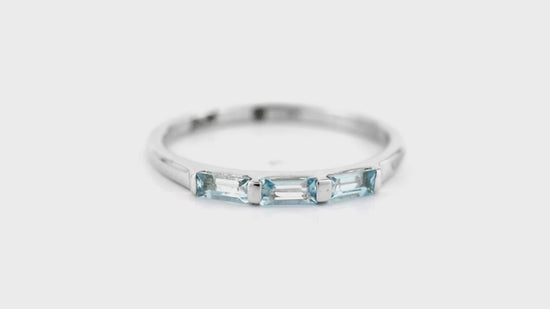 Load and play video in Gallery viewer, Shop Aquamarine Stone Ring
