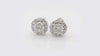 14k White Gold Push Back Earrings