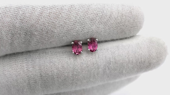 Load and play video in Gallery viewer, Pink Tourmaline Earrings
