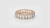 Eternity Gemstone Band With Rainbow Moonstone 14k Solid Gold June Birthstone Women's Ring