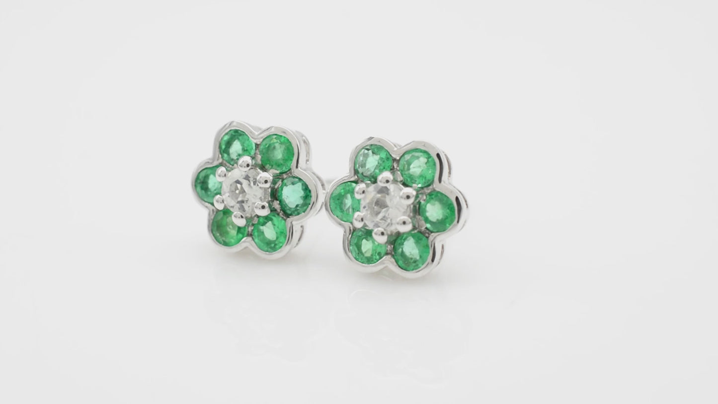 Load and play video in Gallery viewer, Real Emerald Earrings
