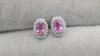 Buy Pink Sapphire Halo Earrings