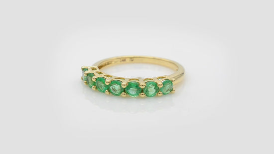 Load and play video in Gallery viewer, Emerald Gemstone ring
