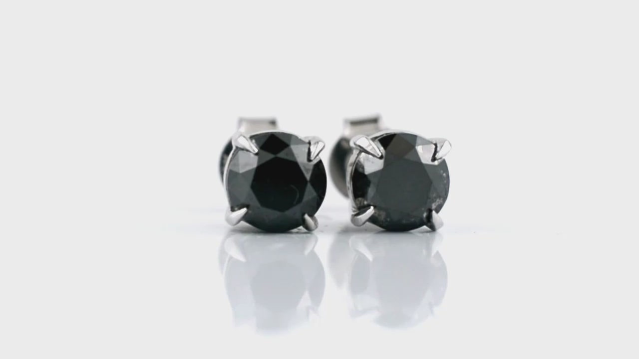 Load and play video in Gallery viewer, Buy Black Diamond Earrings
