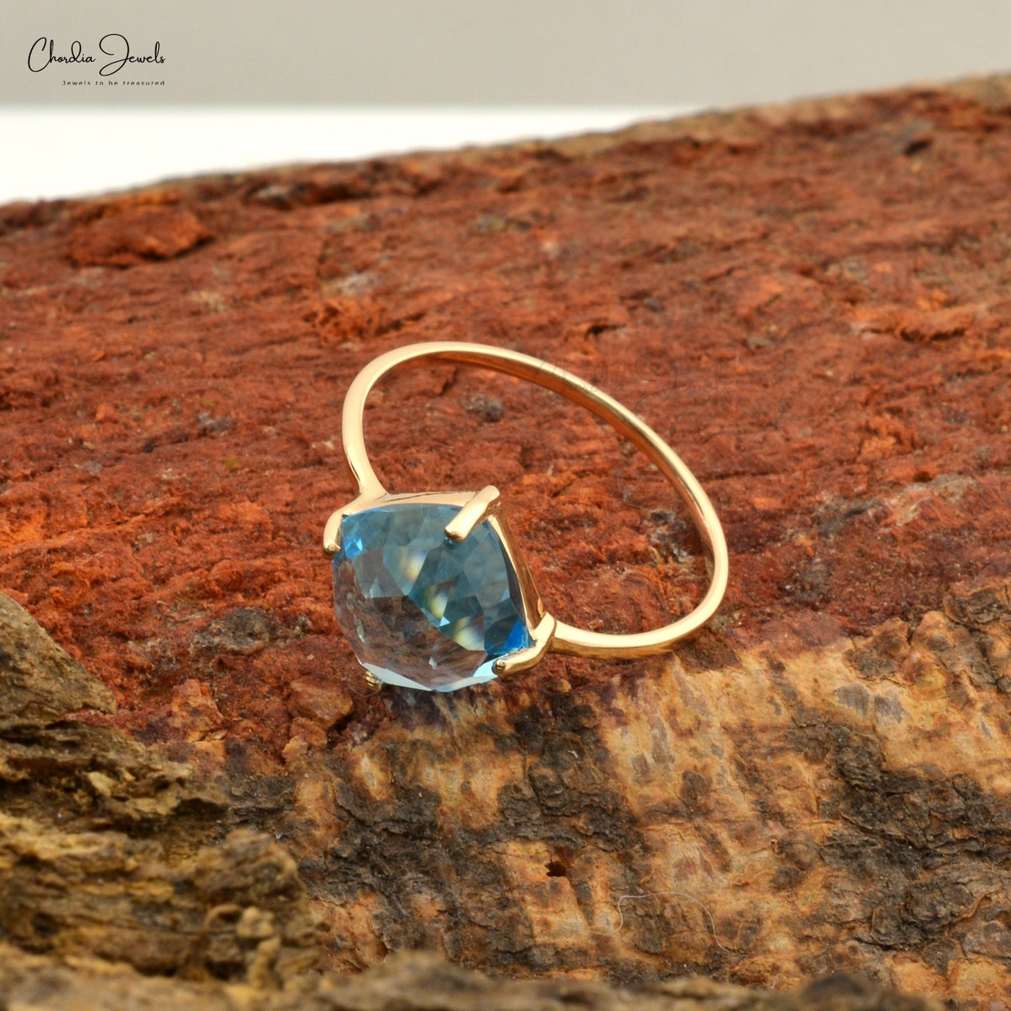 Swiss Blue Topaz Ring