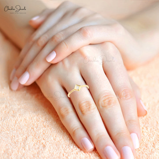 14k Solid Gold Diamond Baguette Band Ring, Diamond Ring, Minimalist Ring.  at Rs 12500 | Varachha | Surat | ID: 23644994330