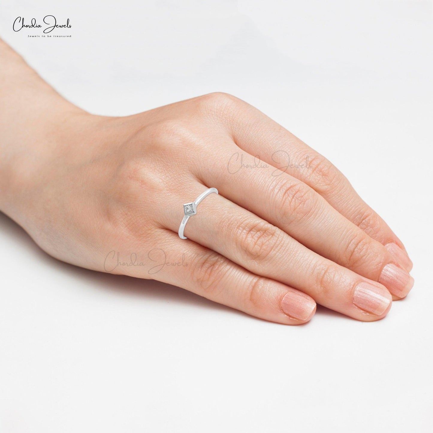 Diamond bezel set rings