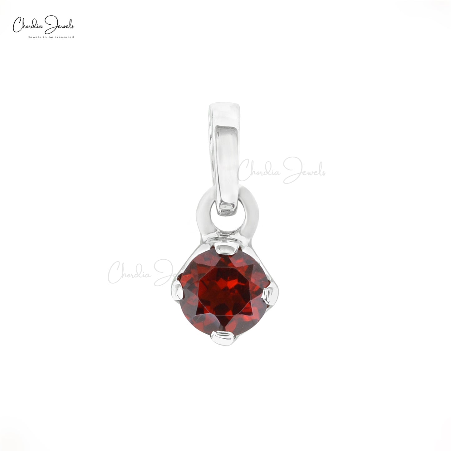 Garnet Solitaire Pendant