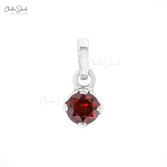 Garnet Solitaire Pendant