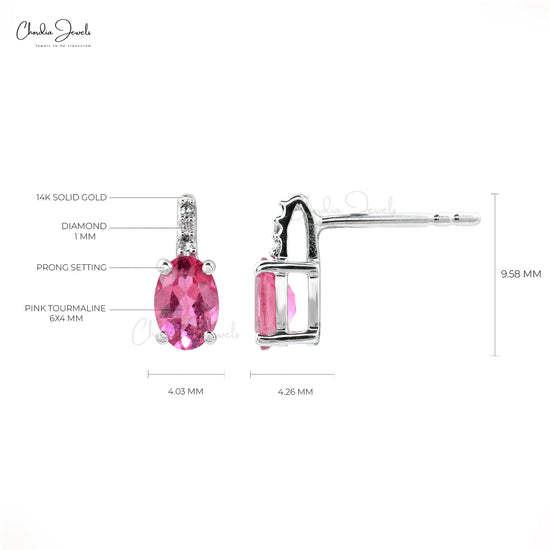 Tourmaline Diamond Accented Earrings