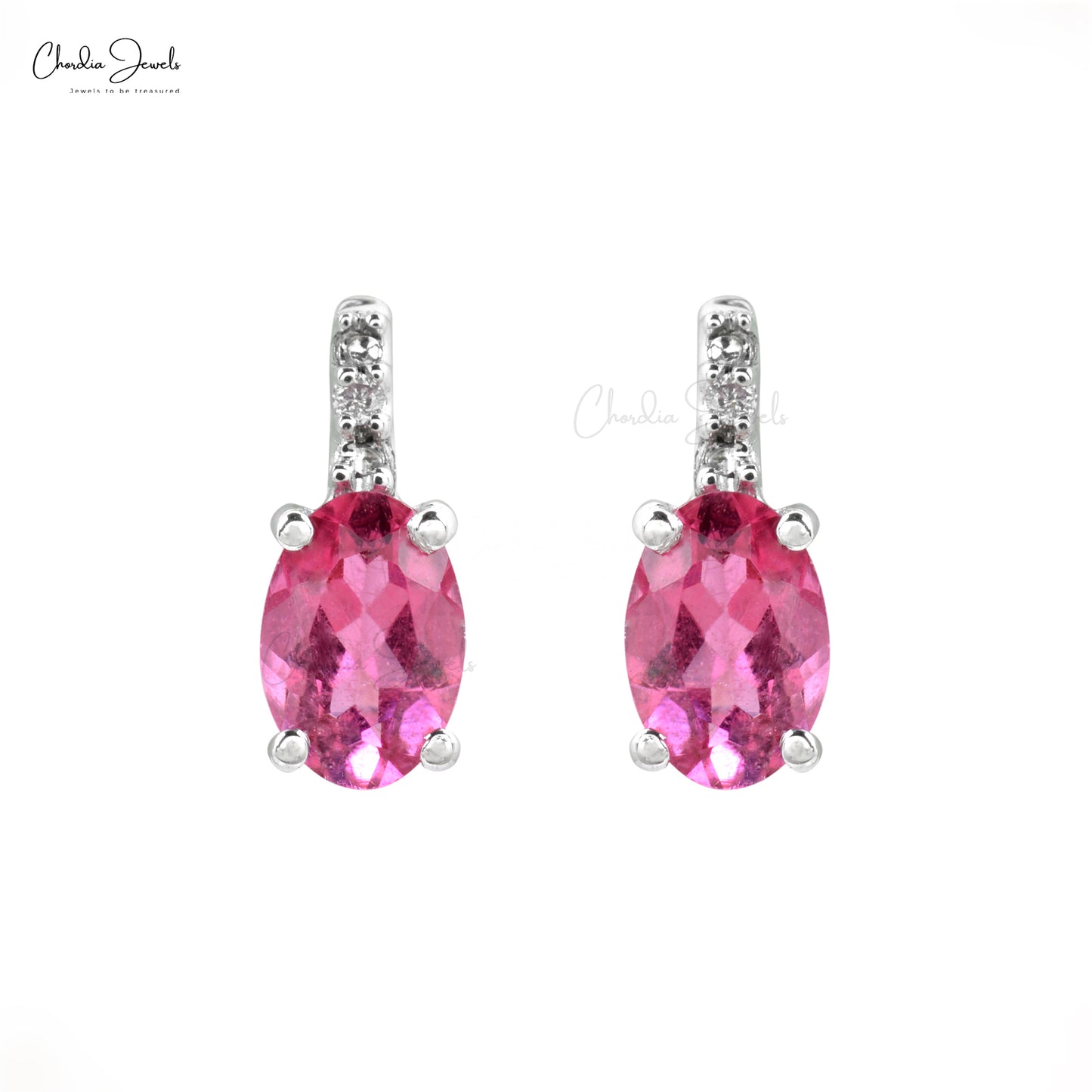 Tourmaline Diamond Accented Earrings