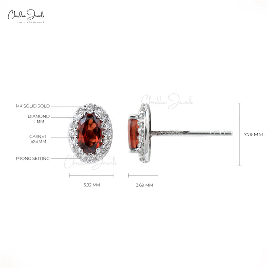 Load image into Gallery viewer, Natural Red Garnet Earrings
