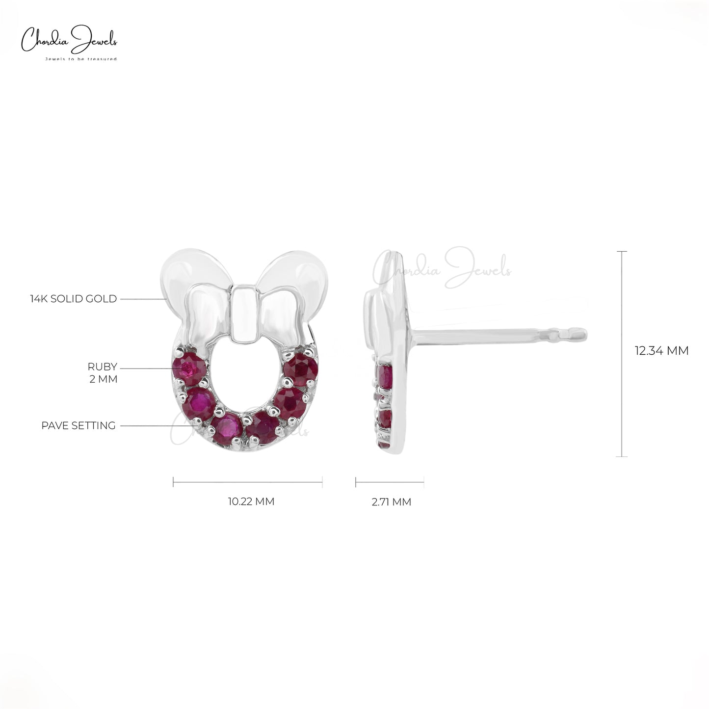 Genuine Ruby Earrings