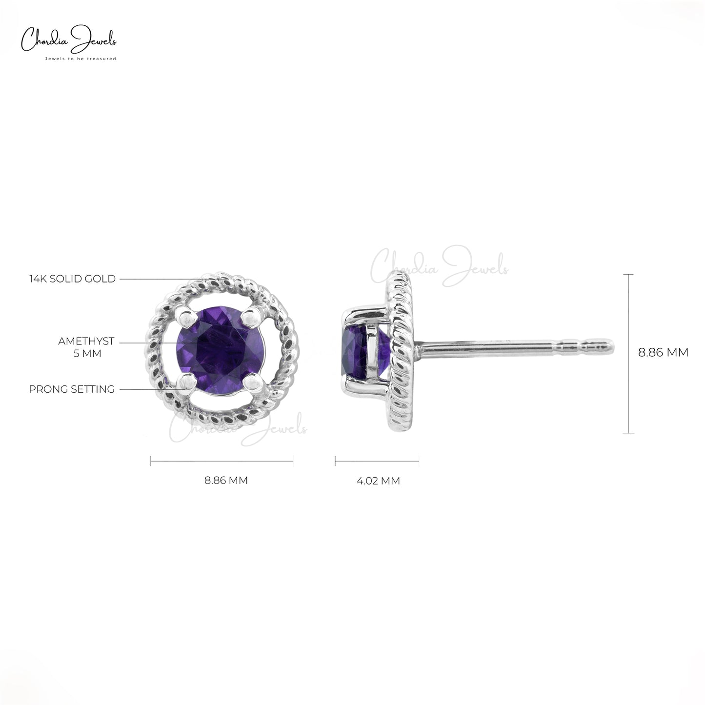 Genuine Pandora Purple Amethyst February Birthstone Earrings Studs –  Preloved Pandora Boutique