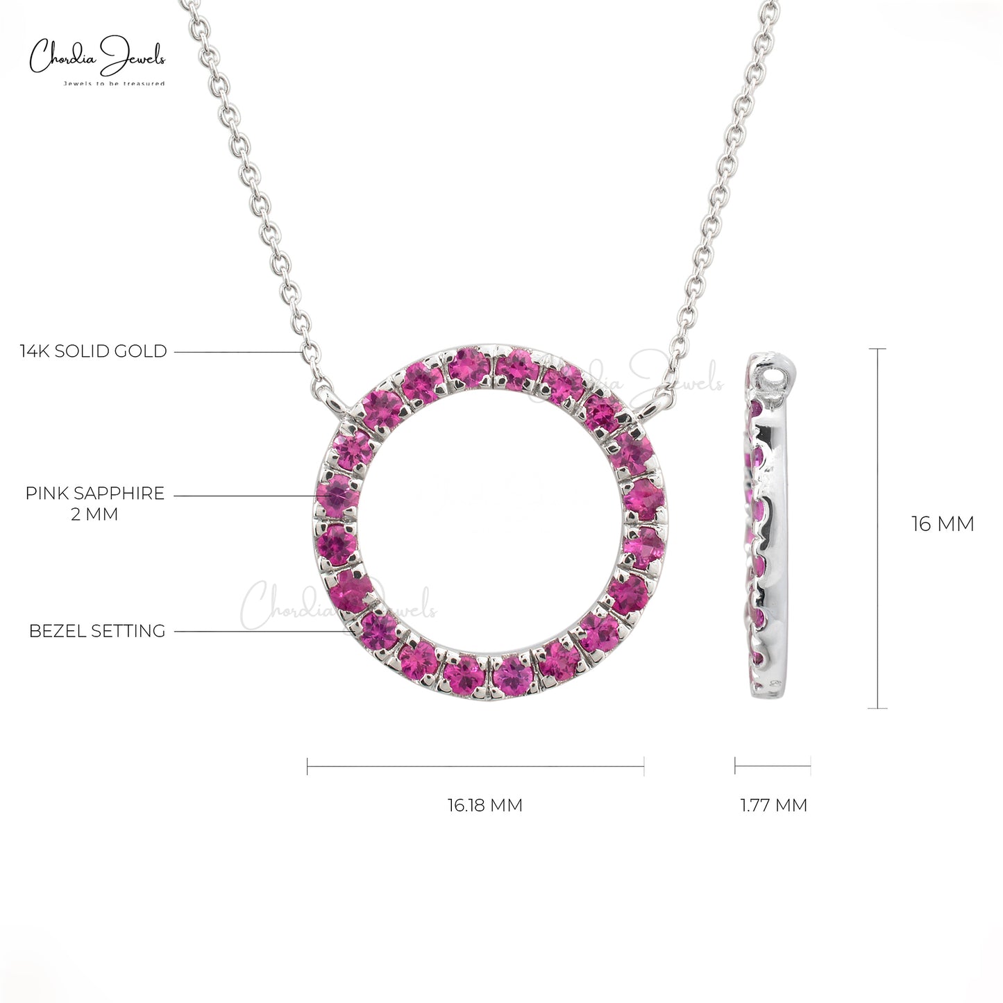 Authentic Pink Sapphire Pendant