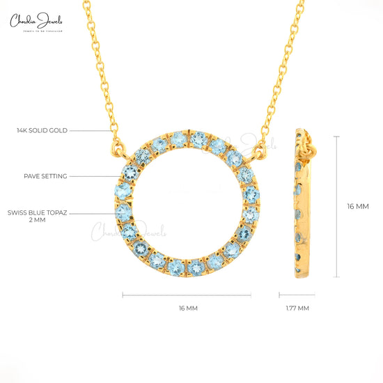 Load image into Gallery viewer, Natural Swiss Blue Topaz Necklace
