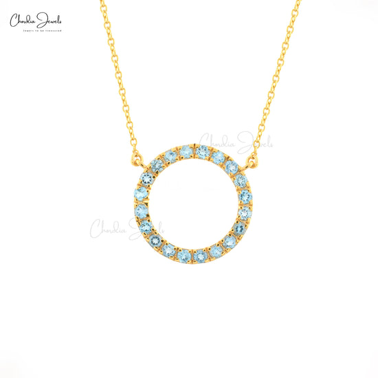 Load image into Gallery viewer, Natural Swiss Blue Topaz Necklace
