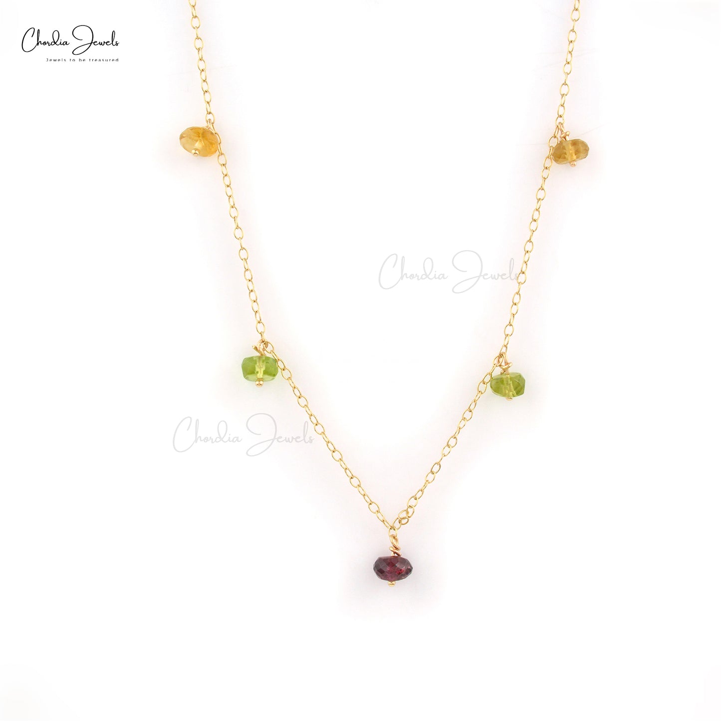 Multi Gemstone Long Necklace