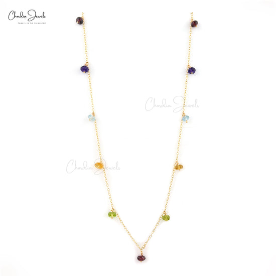 Load image into Gallery viewer, Multi Gemstone Long Necklace
