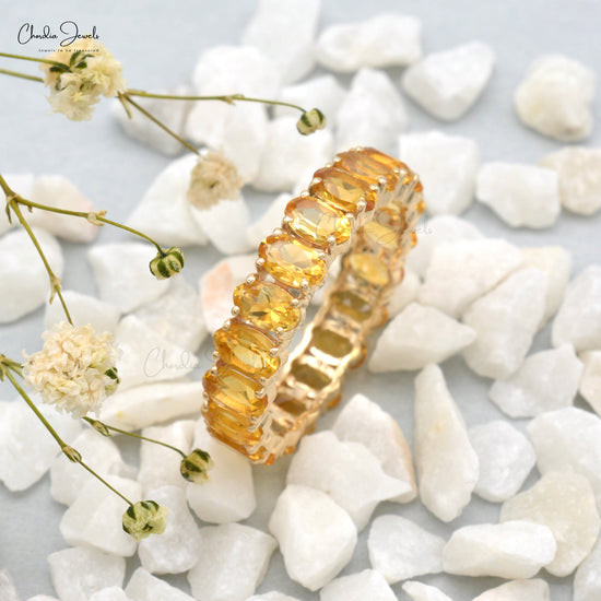 Citrine eternity sales band white gold