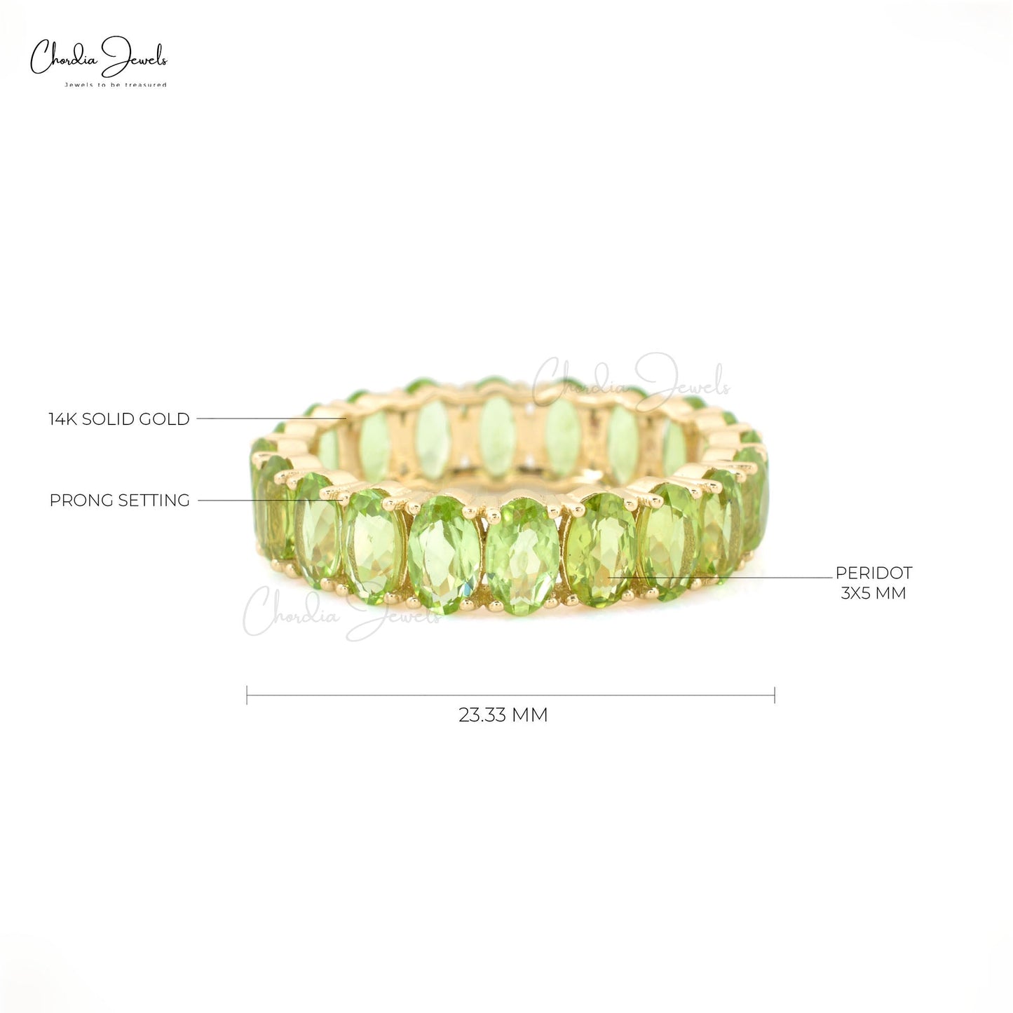 Peridot eternity band hotsell