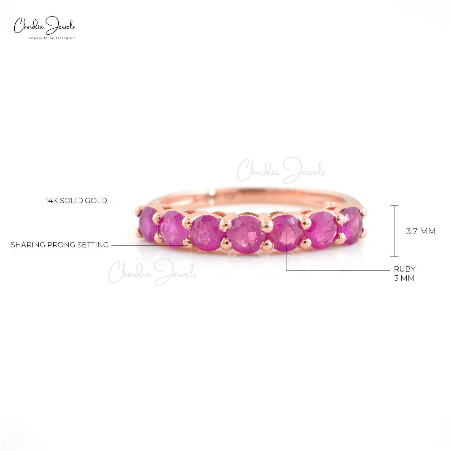 Natural Burma Ruby Band Ring