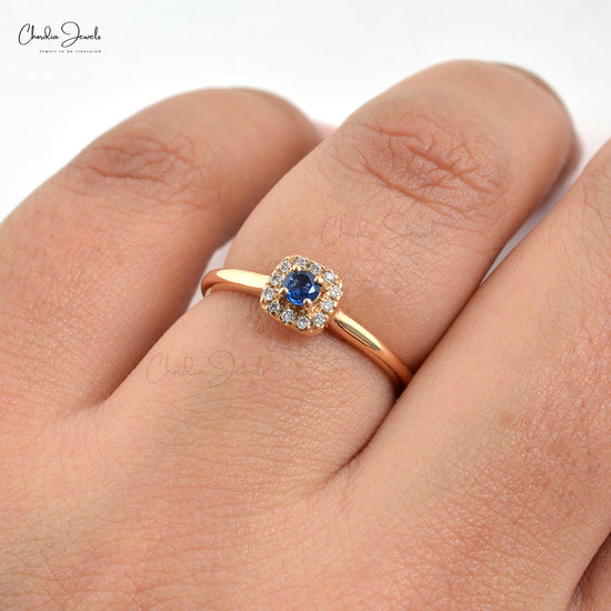 Pear Ceylon Blue Sapphire Engagement Ring Gold 3 Stone Diamond Ring | La  More Design