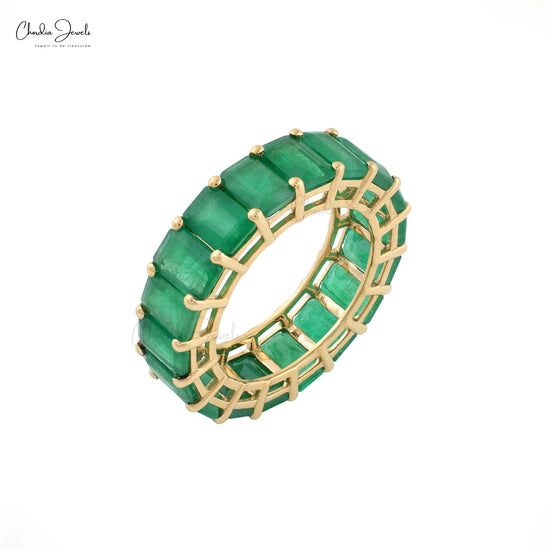 Load image into Gallery viewer, Emerald Eternity Ring

