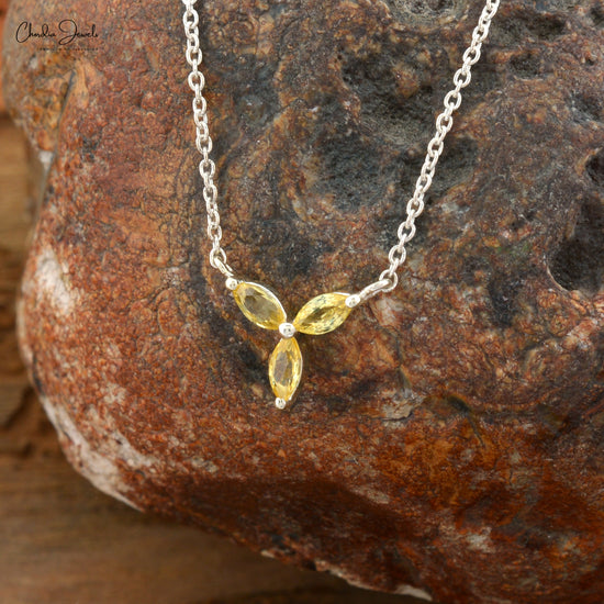 Genuine Yellow Sapphire Necklace