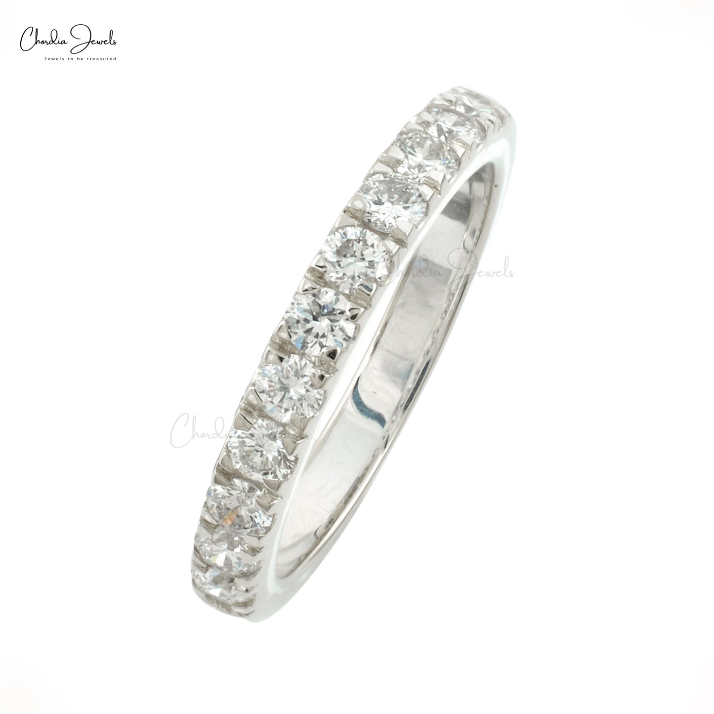 Natural Diamond Half Eternity Band