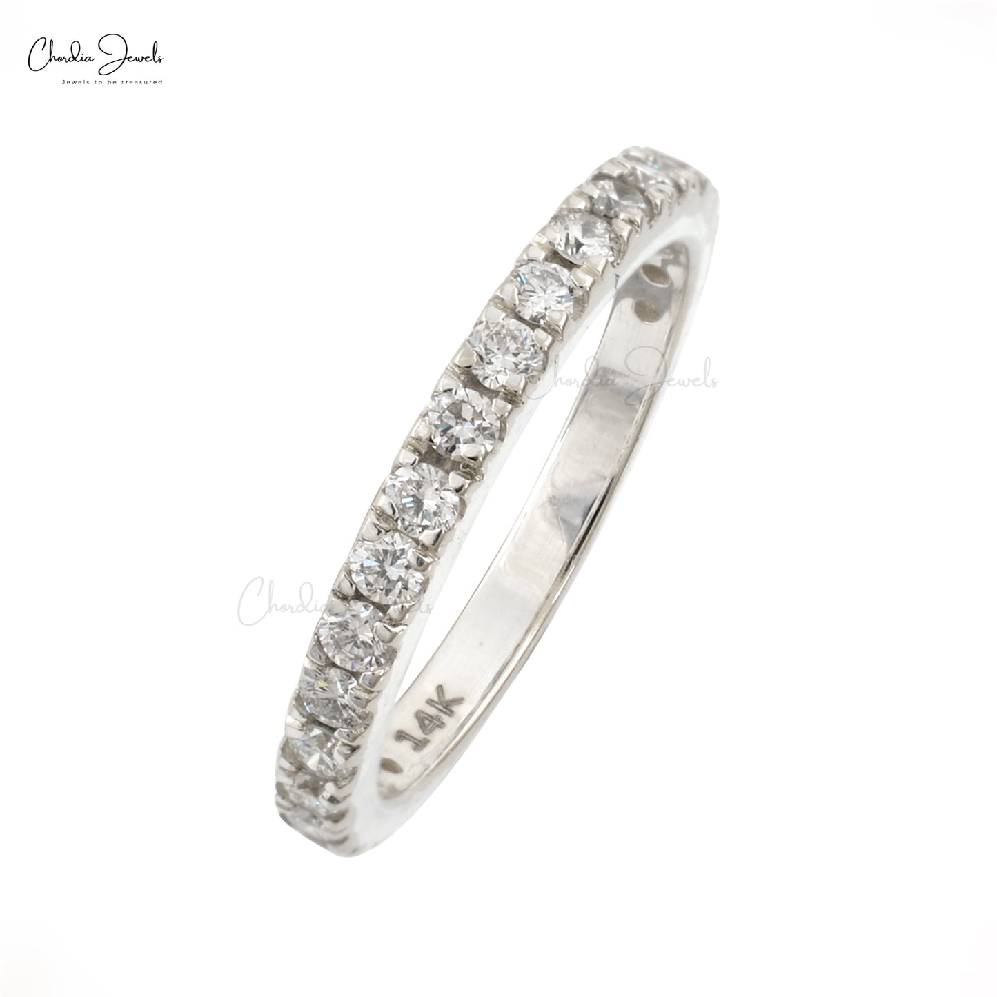 4 MM French Pave Set Round Brilliant Cut Diamonds Eternity Ring In Platinum  | eBay