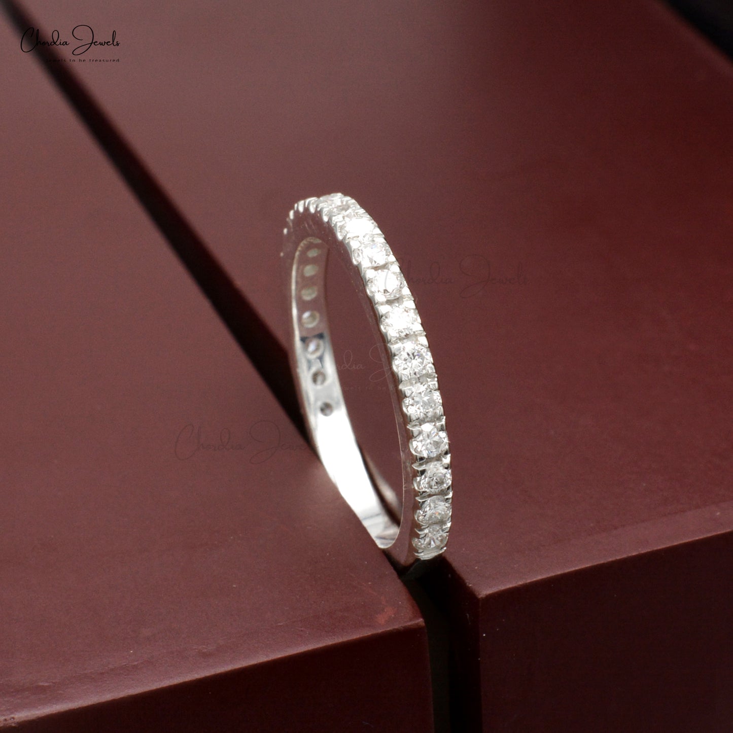 1.70 carat Pave Set Two Row Natural Diamond Eternity Ring VVS1 F 14K White  Gold | eBay