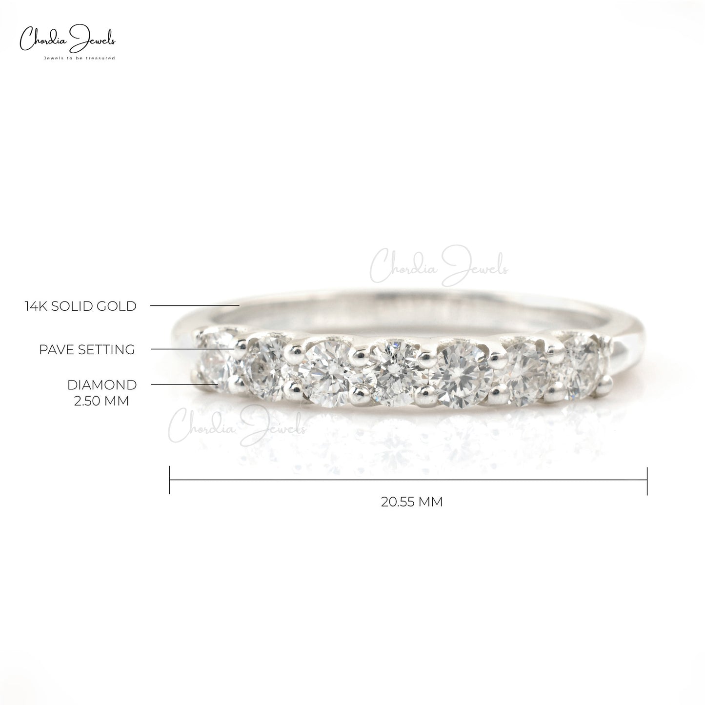 White Gold Half Eternity Band