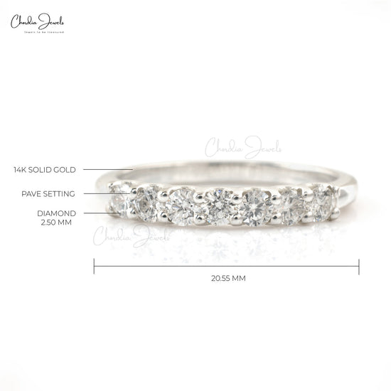 White Gold Half Eternity Band
