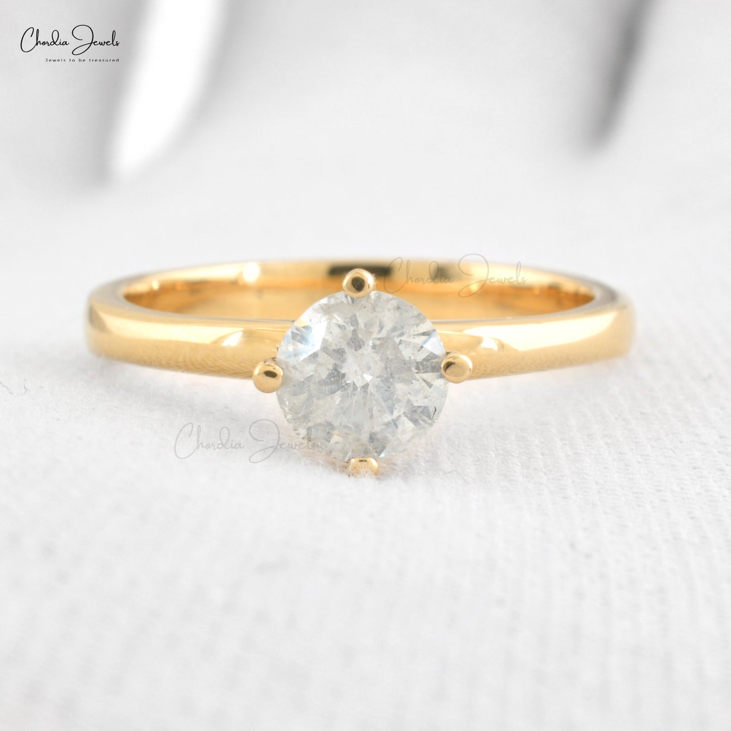 Prong set diamond engagement rings
