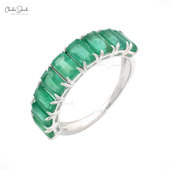 Emerald Eternity Engagement Rings