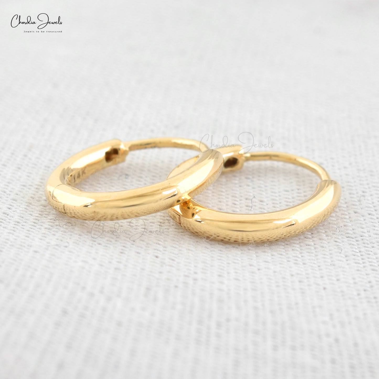 Load image into Gallery viewer, New Style Hoop Earrings 14K Pure Yellow Gold Women Huggies Earrings Hoops Ladies Fashion Jewelry Valentine&amp;#39;s Day Gift For Beloved
