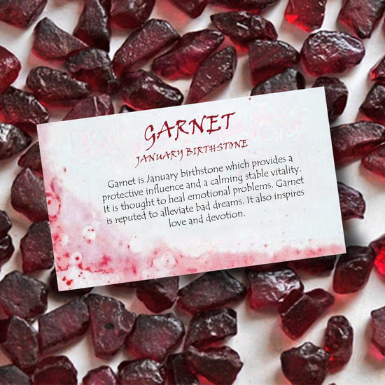 January Birthstone Garnet Necklace for Women in 14k Solid Gold