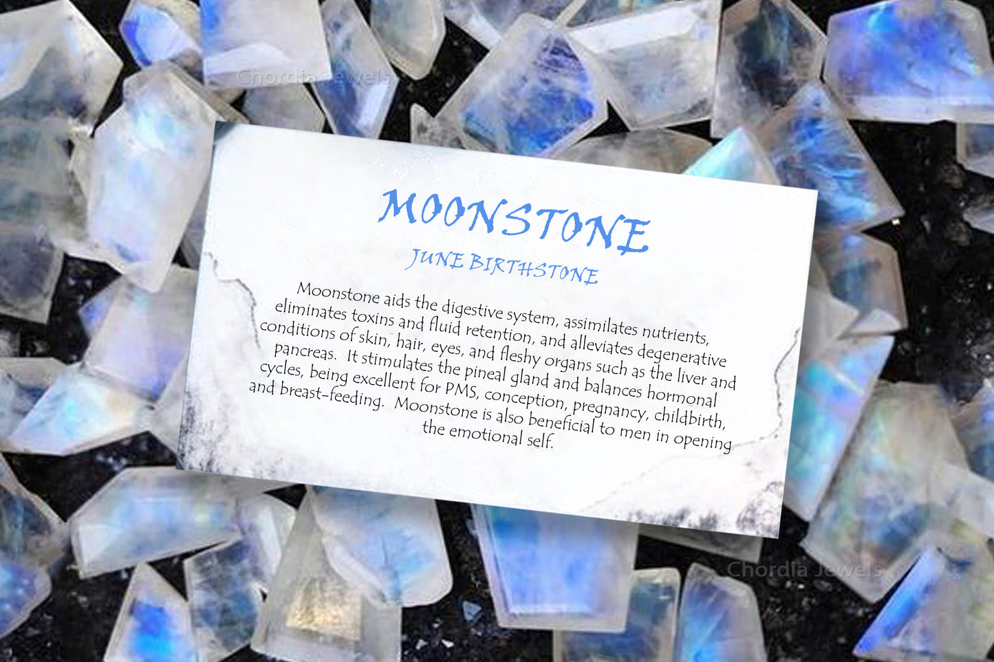 June Birthstone Rainbow Moonstone Classic Halo Ring