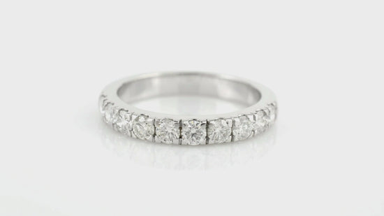 Load and play video in Gallery viewer, 0.83 Carat G-H Quality White Diamond Half Eternity Band
