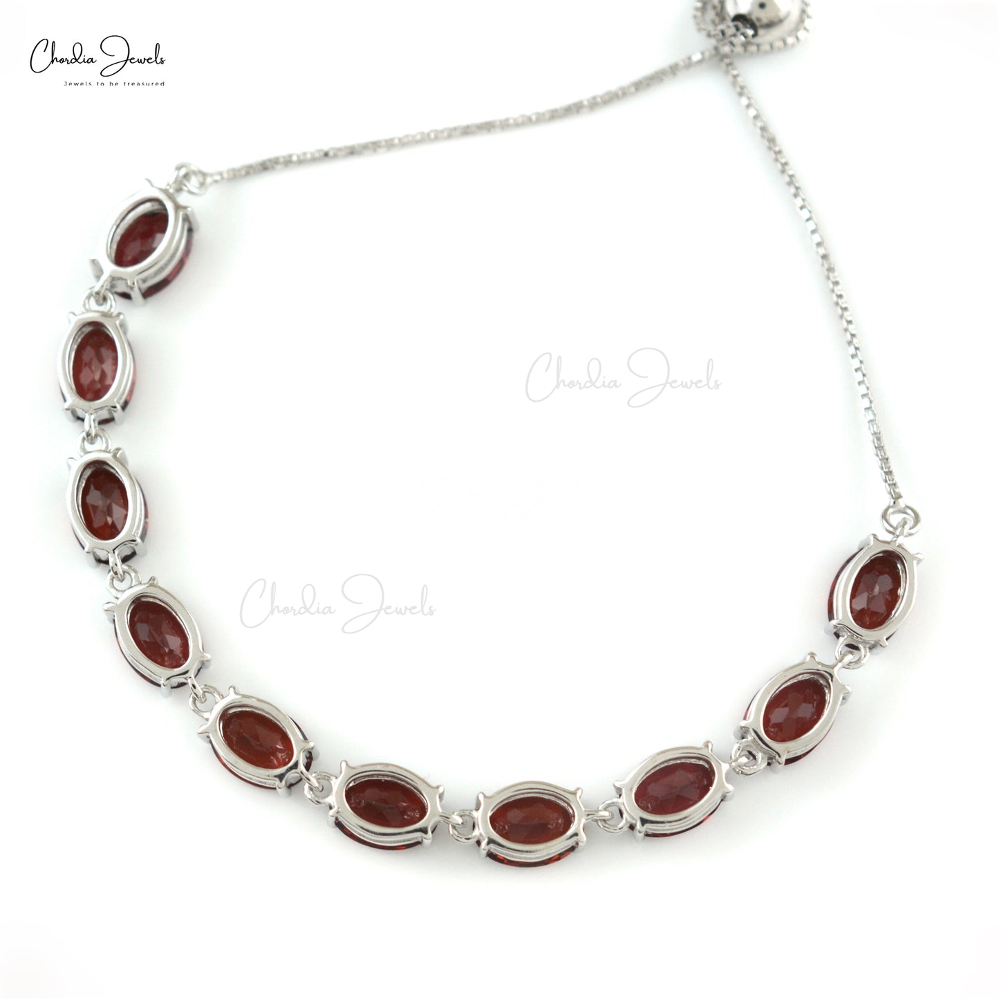 Authentic Garnet Tennis Bracelet High Quality Jewelry 925 Sterling Sil