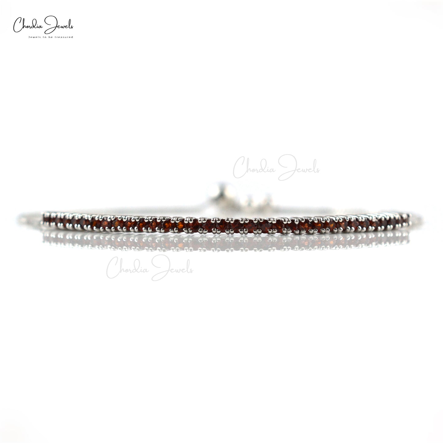 Load image into Gallery viewer, Garnet Gemstone Silver Bracelet Gift For Best Friend Zircon Infinity Bracelet  
