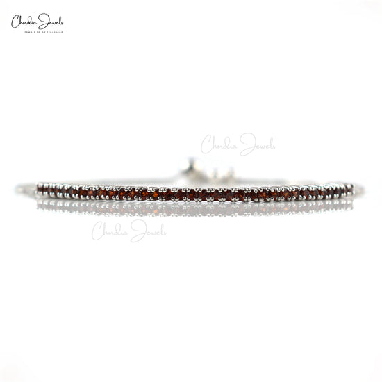 Load image into Gallery viewer, Garnet Gemstone Silver Bracelet Gift For Best Friend Zircon Infinity Bracelet  
