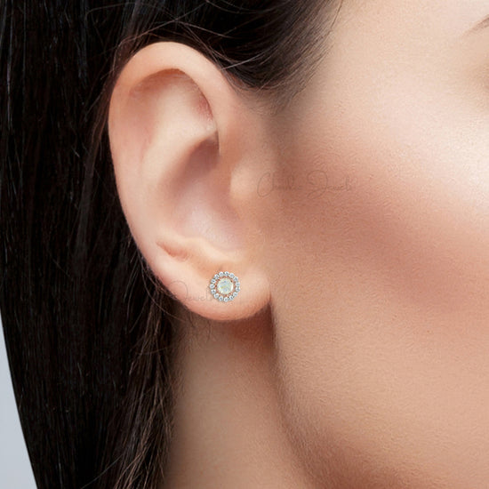 Rainbow Moonstone Stud Earrings - Wholesale Silver Jewelry - Silver Stars  Collection
