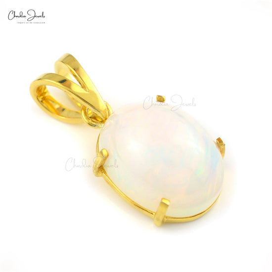 Minimalist Ethiopian Fire Opal Pendant In 925 Sterling Silver 8.85 Carats Gemstone Jewelry From Top Manufacturer At Offer Price