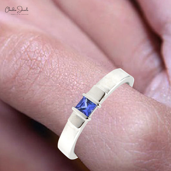 Hot Selling Ring In 925 Sterling Silver With Genuine Tanzanite Gemstone December Birthstone Jewelry At Wholesale Price